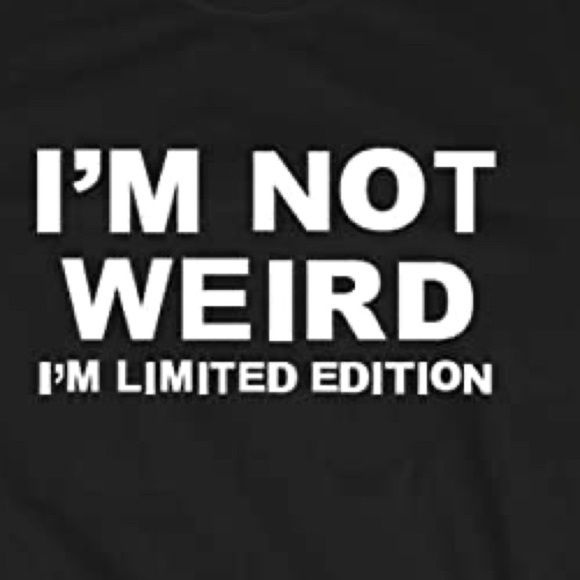 BLACK I’M NOT WEIRD GRAPHIC T-SHIRT - Picture 2 of 4